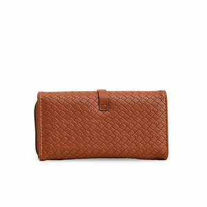 Cartera larga de cuero auténtico Vintage marrón personalizada de promoción para hombres y mujeres multiusos con cierre abierto estilo de moda - Product Image 6