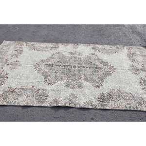 พรมวินเทจขนาดใหญ่ 4.8x9.6 ฟุต พรมตุรกีลายตารางสีเขียว ทำจากขนสัตว์ - Product Image 3