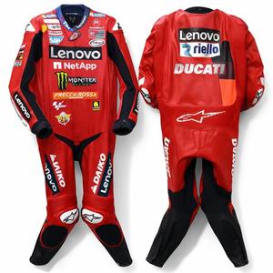 Traje de Carreras de Motociclismo de Cuero Rojo de una Pieza, Precio de Mayoreo, Ropa de Carreras de Motos y Automóviles, Traje de Motociclista Transpirable - Product Image 1