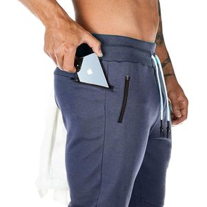Pantalons de survêtement pour hommes en coton sur mesure, respirants, logo brodé, style décontracté, tissu, jambe droite, vente en gros, pantalons élastiques - Product Image 4