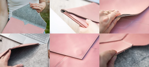 Étui de protection pour ordinateur portable en cuir véritable 13-16 pouces unisexe, fait à la main, personnalisé, style vintage, pour une utilisation quotidienne et décontractée au bureau - Product Image 4