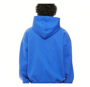 Qualité supérieure hommes sweats à capuche nouveau Style 100% coton hiver épais pull décontracté Couple brodé uni teint 2 pièces - Product Image 6