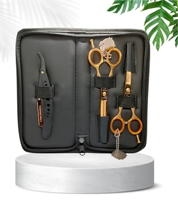 Set de Peluquería 3Pro Chapado en Oro, Suministros para Salón de Belleza, para Diestros, 28 Dientes, Cuchillas Rectas de Acero Inoxidable, Tijeras Afiladas - Product Image 2