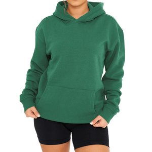 เสื้อฮู้ดสตรีสไตล์สตรีทแวร์สำหรับฤดูหนาว ทรงโอเวอร์ไซส์ ผ้าฝ้าย 100% น้ำหนักเบา ระบายอากาศได้ดี แขนทรงปีกค้างคาว รับสกรีนโลโก้ตามแบบ บริการ OEM - Product Image 2