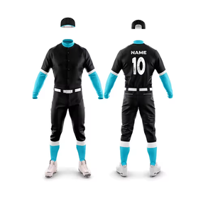 Tenues de sport respirantes pour adultes, baseball et softball, design personnalisé de haute qualité, transfert thermique, couleurs vives, 100 % polyester - Product Image 1