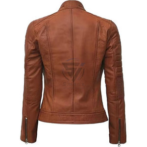 Spring Cow <b>Suede</b> Genuine Leather Reversible Waterproof Breathable Anti-Wrinkle Motorcycle <b>Jacket</b> Zip-Up Women's Moto Biker Style - Product Image 6