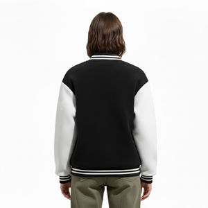 Chaqueta Varsity de Invierno Reversible con Forro de Algodón, Precio al por Mayor, ODM, Chaqueta Deportiva para Mujer, Cortavientos, Térmica, con Forro Polar, OEM - Product Image 6