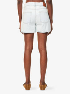 Pantalones Cortos Cargo para Hombre y Mujer, Estilo Vaquero Blanco Sólido, Cintura Alta, Corte Mom Fit, Pierna Ancha, Costuras en Contraste, Transpirables, Casuales - Product Image 5