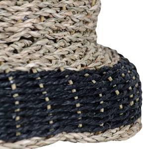 Handwoven <b>Seagrass</b> <b>Basket</b> with Black Beaded Accent Stylish Eco Friendly <b>Storage</b> Solution for Home Office and Living Room - Product Image 3