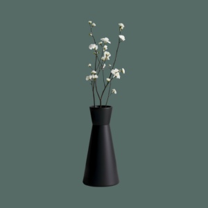 Mini jarrones cónicos negros mate Chic, florero de hierro de Metal de diseño acampanado elegante para decoración minimalista del hogar y macetas de mesa - Product Image 4