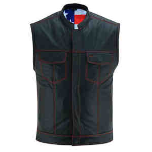 2025 cuir personnalisé gilet en cuir ensemble vente taux hommes gilet en cuir de qualité supérieure pour la vente en ligne - Product Image 4