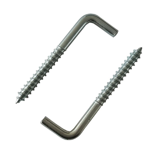 Vis autotaraudeuse en zinc plaqué en forme de L à angle droit pour bois - Product Image 1