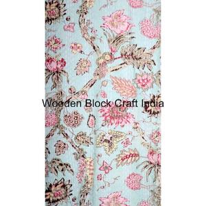 Womens Vintage Pure 100 % Cotton Kantha Quilted <b>Long</b> <b>Kimono</b> <b>Robe</b> Handmade Indian Festival Fashion Sleepwear Jacket Cozy - Product Image 4