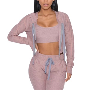 Workout Sets for Women 3 Piece High Waisted <b>Leggings</b> <b>Crop</b> Top Jacket Gym Yoga Sports Bra Sets in All Weathers casual 2026 - Product Image 3