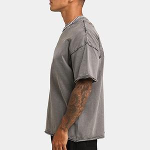 Camisetas Personalizadas con Logotipo Tejido, 100% Algodón Grueso, Estilo Desgastado Vintage, Corte Regular para Hombre - Product Image 3