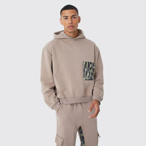 Survêtement à capuche personnalisé pour homme, sport d'hiver, streetwear, 100% coton, taille plus, vêtements de sport de jogging, logo personnalisé, écologique - Product Image 3