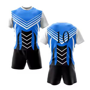 Ensemble d'uniformes de rugby à séchage rapide imprimés personnalisés pour hommes Short en jersey respirant pour match de club d'équipe Fourniture directe d'usine OEM - Product Image 1