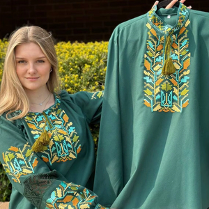 เสื้อผ้าแฟชั่นผ้าฝ้าย 2026 ขายดี เสื้อปักลายยูเครนสุดหรู ผ้าฝ้ายผสมโพลีเอสเตอร์ คอลเลคชั่นใหม่ ฤดูใบไม้ร่วง สำหรับผู้หญิง - Product Image 1