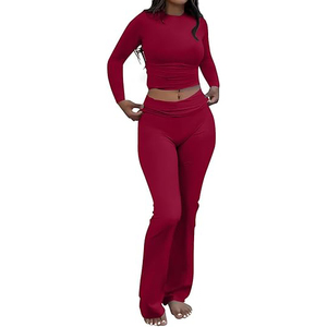 Conjunto Deportivo para Mujer al por Mayor OEM - Pantalones Deportivos Ligeros de Secado Rápido, Ecológicos, de Nailon/Algodón Estampado o Liso, de Manga Larga - Product Image 4