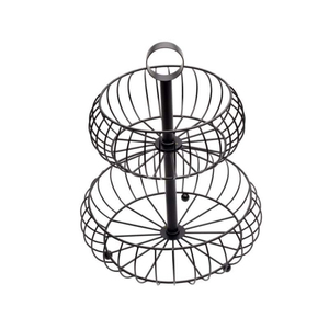 Canasta de Almacenamiento Metálica de 3 Niveles, Color Negro, Decorativa para Cocina, Hogar y Mesa, en Oferta - Product Image 3