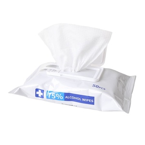Uniquality Lingettes alcoolisées à 75 %, 50 pièces, fournitures de nettoyage antibactériennes médicales pour adultes - Product Image 3
