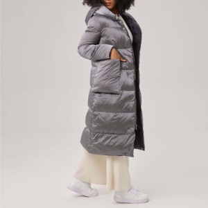 Blouson Bomber en Coton Tricoté Matelassé pour Femmes Grande Taille Manteau d'Hiver avec Grande Capuche Manches Longues - Product Image 2