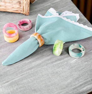 Anillo de Servilleta de Resina Ecológica de Lujo, Tamaño y Diseño Personalizables para Restaurantes, Cenas y Eventos - Product Image 5