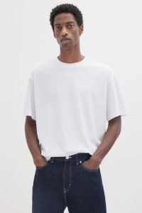 Camiseta Deportiva Blanca de Algodón para Hombre, Corte Ajustado, Estilo Casual, Hombros Caídos, Manga Corta, Estilo Formal, Transpirable y de Secado Rápido - Product Image 5