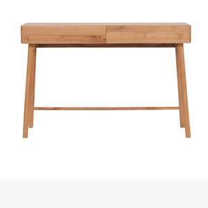 Solid Teak Wood Console Table with Two <b>Drawers</b> and Elegant Storage for Hallway & Living Room - Product Image 5