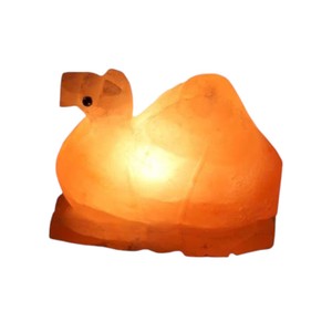 Sian Enterprises Lámparas de sal con forma de animal de roca de cristal del Himalaya únicas Diseños tallados de pato y camello - Product Image 5