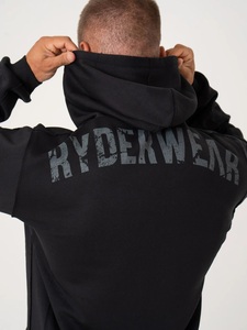 เสื้อฮู้ดดี้สีดำสั่งทำพิเศษ ผ้าหนา 100% ผ้าฝ้าย 380GSM เสื้อฮู้ดดี้ผู้ชายสไตล์วินเทจ ลายการ์ตูน คุณภาพสูง - Product Image 3
