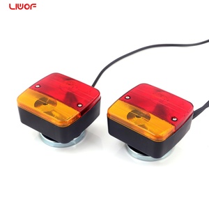 Kit de luz de remolque magnético de 12V certificado Emark de fábrica con lámparas de matrícula de giro de cola de parada y Cable de 7,5 m + 2,5 m enchufe de 7 pines - Product Image 4