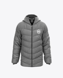 Chaqueta acolchada de manga larga de invierno de alta calidad para hombre con logotipo personalizado impreso, chaqueta acolchada al por mayor - Product Image 1