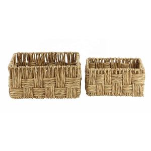 Best Seller Adorable Water Hyacinth Storage <b>Baskets</b> Brown Wicker <b>Baskets</b> <b>for</b> Living Room Bedroom <b>Bathroom</b> Made in Vietnam - Product Image 5
