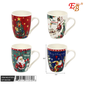 4.5 \ "X3.5 \" tazza di ceramica natalizia tazza di sublimazione Dolomite 36 pz/cs Design semplice dipinto a mano stile 3D personalizzabile - Product Image 1