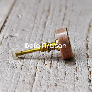 Tiradores de cajón de latón de mármol ecológicos de diseño Floral de gama alta moderno para gabinetes de dormitorio apartamentos-Decoración de almacenamiento de madera - Product Image 4