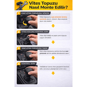 Funda Negra para Palanca de Cambios 6000655343, Automática, Compatible con Fiat Doblo, Opel Combo y Toyota Proace - Product Image 1