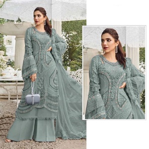 Ensemble de costume palazzo traditionnel indien pour femme, brodé, séchage rapide, idéal pour les fêtes, qualité supérieure, vente en gros - Product Image 1