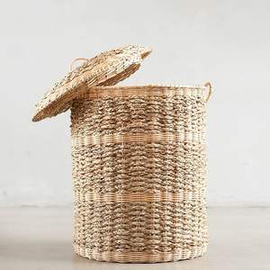 Woven Laundry <b>Baskets</b> Crafted From Rattan for Space Management Cloths & <b>Toy</b> <b>Basket</b> Storage Use from India at Wholesale Price - Product Image 6