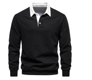 Polo avec logo de golf personnalisé de haute qualité pour hommes avec motif solide en toile Tissu teint uni Technics - Product Image 3