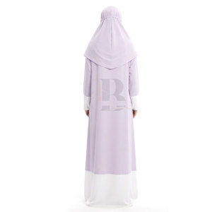 Elegante Vestido de Oración para Mujer, Largo, Modesto, Islámico, Simple, 100% Algodón, Holgado, con Cubrecabeza - Product Image 2