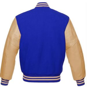 Nouvel an 2026 Design bleu Royal Varsity Letterman vestes avec couleur personnalisée et Logo manches en cuir Varsity Jacket pour unisexe - Product Image 2