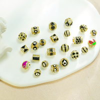 Perles de mode, accessoires de bijouterie, perles plaquées or 14 carats, perles CZ, zircone cubique, accessoires pour femmes, entretoises CZ, petites et féminines
