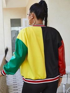 Chaqueta universitaria para mujer con logotipo personalizado, chaqueta bomber ligera y cómoda con estilo para mujer - Product Image 6