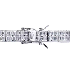 Luxury Iced Out Tennis Chain - 10K Gold & 925 Silver Lab Grown Diamond Hip Hop Style (18/20/22 pulgadas) - Product Image 3