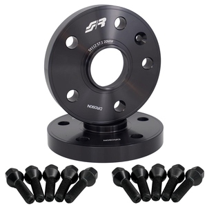 2 entretoises de roue noires 20mm 5x112 centrage 57.1 avec bull. - Product Image 1