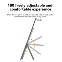 Moniteur portable portable double 21.5 P de 1080 pouces, écran ultra-mince en alliage d'aluminium HDR FHD avec support réglable à 180 ° VESA