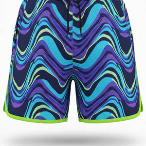 Shorts de sport sublimés en mesh pour hommes, coupe athlétique, avec ceinture flexible pour une autonomie de mouvement accrue sur le terrain - Product Image 3