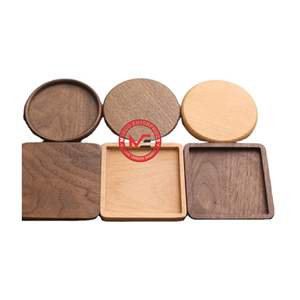 Customized Wooden Cup Holder Wood Drink coaster for <b>Table</b> <b>protection</b> Wooden Cup Mat Set Wholesale Factory Supply - Product Image 1