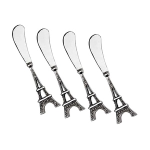 Cuchillo de queso de acero inoxidable con mango de diseño de asta chapada en plata utilizado como herramientas y artilugios de cocina para hoteles - Product Image 2